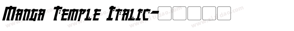 Manga Temple Italic字体转换
